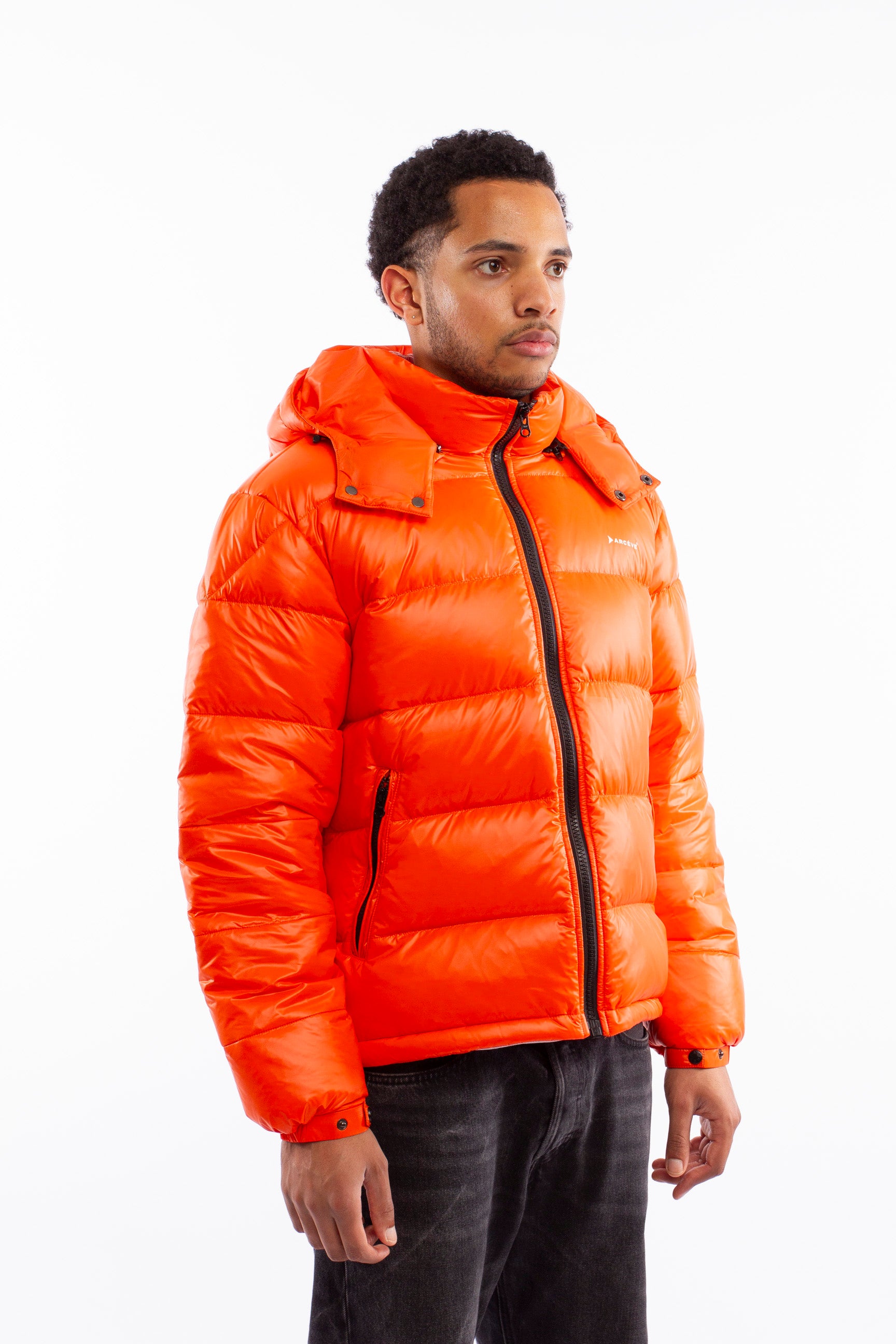 ARCÉVE The Mont Jacket - Stylish and functional luxury outdoor jacket for men - Orange